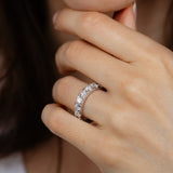 Luminesce Lab Grown 2 Carat Diamond Eternity Straight Ring in Sterling Silver