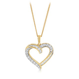 Luminesce Lab Grown 1/2 Carat Diamond Heart Pendant in 9ct Yellow Gold