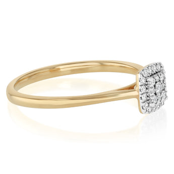 Luminesce Lab Grown 1/10 Carat Diamond Ring in 9ct Yellow Gold