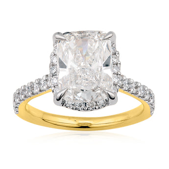 Luminesce Lab Grown 3 Carat Diamond Ring in 9ct Yellow Gold