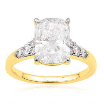 Luminesce Lab Grown 3.26 Carat Diamond Ring in 9ct Yellow Gold