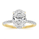 Luminesce Lab Grown 3.20 Carat Diamond Oval Ring in 9ct Yellow Gold