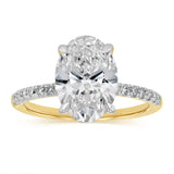 Luminesce Lab Grown 3.20 Carat Diamond Oval Ring in 9ct Yellow Gold