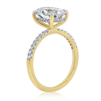 Luminesce Lab Grown 3.20 Carat Diamond Oval Ring in 9ct Yellow Gold