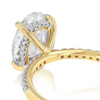 Luminesce Lab Grown 3.20 Carat Diamond Oval Ring in 9ct Yellow Gold