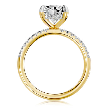 Luminesce Lab Grown 3.20 Carat Diamond Oval Ring in 9ct Yellow Gold