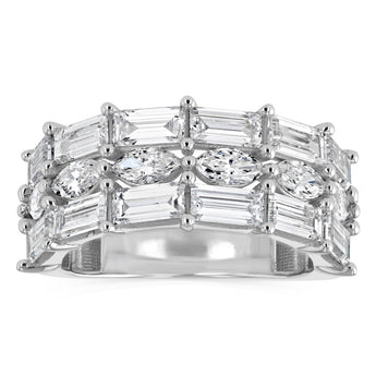 Luminesce Lab Grown 3 Carat Diamond Ring in Sterling Silver