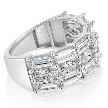 Luminesce Lab Grown 3 Carat Diamond Ring in Sterling Silver