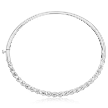 Luminesce Lab Grown 1 Carat Diamond Bangle in Sterling Silver