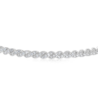Luminesce Lab Grown 1 Carat Diamond Bangle in Sterling Silver