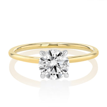 Luminesce Lab Grown 1 Carat Diamond Solitaire Ring in 9ct Yellow Gold