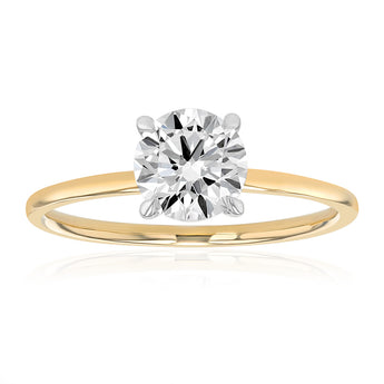 Luminesce Lab Grown 1 Carat Diamond Solitaire Ring in 9ct Yellow Gold