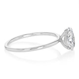 Luminesce Lab Grown 1 Carat Diamond Oval Solitaire Ring in 9ct White Gold