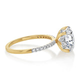 Luminesce Lab Grown 3.20 Carat Diamond Ring with Hidden Halo in 9ct Yellow Gold