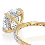 Luminesce Lab Grown 3.20 Carat Diamond Ring with Hidden Halo in 9ct Yellow Gold