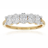 Luminesce Lab Grown 1 Carat Diamond Oval Ring in 9ct Yellow Gold