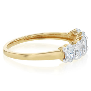 Luminesce Lab Grown 1 Carat Diamond Oval Ring in 9ct Yellow Gold