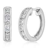 Luminesce Lab Grown 1 Carat Diamond Hoop Earrings in Sterling Silver
