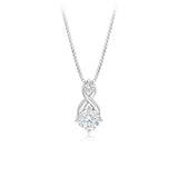 Luminesce Lab Grown 1.50 Carat Diamond Drop Earrings and Pendant Set in Sterling Silver on 45cm Chain