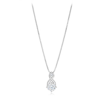 Luminesce Lab Grown 1.50 Carat Diamond Drop Earrings and Pendant Set in Sterling Silver on 45cm Chain