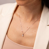 Luminesce Lab Grown 1.50 Carat Diamond Drop Earrings and Pendant Set in Sterling Silver on 45cm Chain