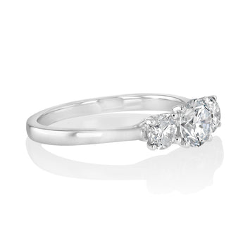 Luminesce Lab Grown 0.95 Carat Diamond Trilogy Ring in 9ct White Gold