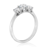 Luminesce Lab Grown 0.95 Carat Diamond Trilogy Ring in 9ct White Gold