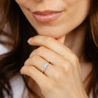 Luminesce Lab Grown 0.95 Carat Diamond Trilogy Ring in 9ct White Gold