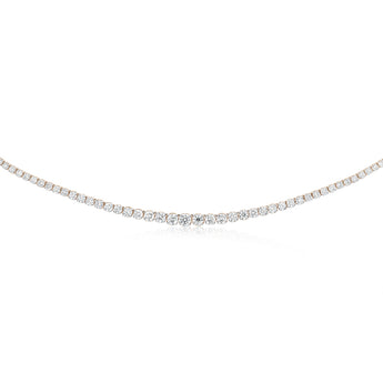 Luminesce Lab Grown 15 Carat Diamond Graduated Tennis Necklace in 9ct Yellow Gold