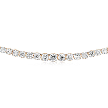 Luminesce Lab Grown 15 Carat Diamond Graduated Tennis Necklace in 9ct Yellow Gold