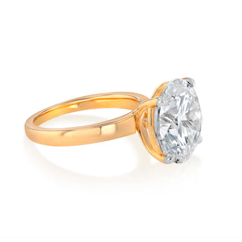 Luminesce Lab Grown 8 Carat Diamond Solitaire Ring in 9ct Yellow Gold