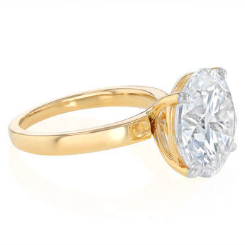 Luminesce Lab Grown 8 Carat Diamond Solitaire Ring in 9ct Yellow Gold