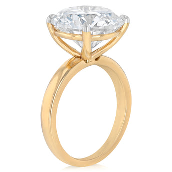 Luminesce Lab Grown 8 Carat Diamond Solitaire Ring in 9ct Yellow Gold