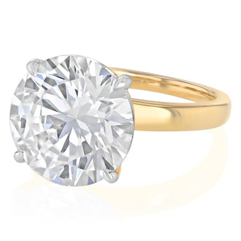 Luminesce Lab Grown 8 Carat Diamond Solitaire Ring in 9ct Yellow Gold