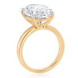 Luminesce Lab Grown 8 Carat Diamond Oval Solitaire Ring in 9ct Yellow Gold
