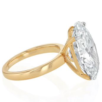Luminesce Lab Grown 11 Carat Diamond Oval Solitaire Ring in 9ct Yellow Gold