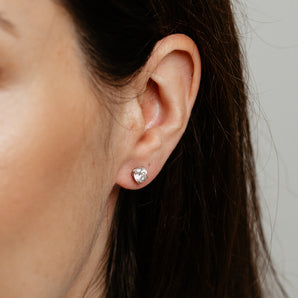 Luminesce Lab Grown 1.50 Carat Diamond Solitaire Stud Earrings in Platinum Plated Sterling Silver