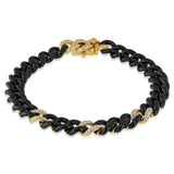 Luminesce Lab Grown 0.35 Carat Diamond 17cm Bracelet in Gold Plated Sterling Silver & Black Ceramic
