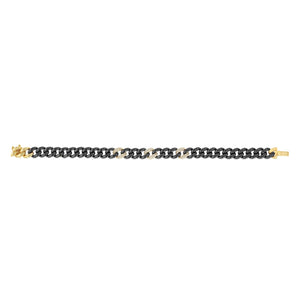 Luminesce Lab Grown 0.35 Carat Diamond 17cm Bracelet in Gold Plated Sterling Silver & Black Ceramic