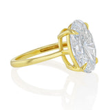 Luminesce Lab Grown 6 Carat Diamond Oval Solitaire Ring in 9ct Yellow Gold