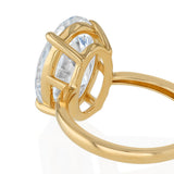 Luminesce Lab Grown 6 Carat Diamond Oval Solitaire Ring in 9ct Yellow Gold