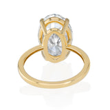 Luminesce Lab Grown 6 Carat Diamond Oval Solitaire Ring in 9ct Yellow Gold