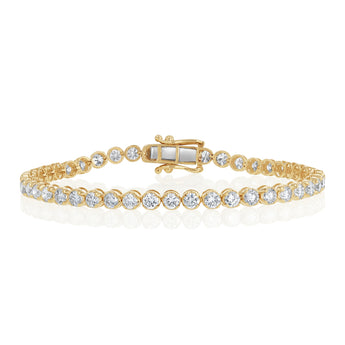 Luminesce Lab Grown 5 Carat Diamond Bracelet in 9ct Yellow Gold