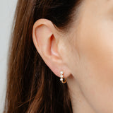 Luminesce Lab Grown 1/4 Carat Diamond Hoop Earrings in Gold Plated Sterling Silver