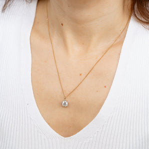 Luminesce Lab Grown 1.70 Carat Diamond Pendant in 9ct Yellow Gold and Sterling Silver
