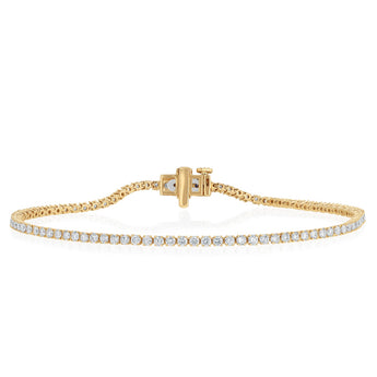 Luminesce Lab Grown 2 Carat Diamond Classic Bracelet in 9ct Yellow Gold