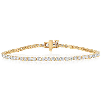 Luminesce Lab Grown 4 Carat Diamond Classic Bracelet in 9ct Yellow Gold