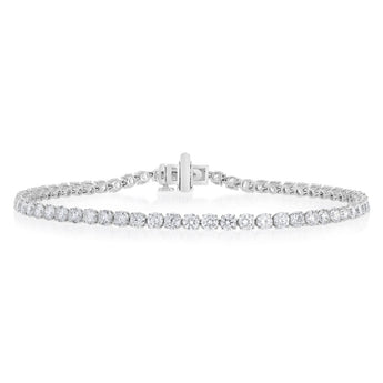 Luminesce Lab Grown 5 Carat Diamond Classic Bracelet in 9ct White Gold
