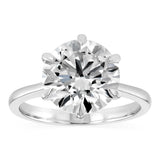 Luminesce Lab Grown 4 Carat Diamond Solitaire Ring in Sterling Silver