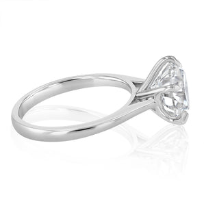Luminesce Lab Grown 4 Carat Diamond Solitaire Ring in Sterling Silver